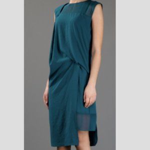 Helmut Lang Teal Shift Dress